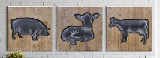 Farmhouse Wall Plaque (Set of 3)