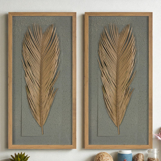 Framed Dried Palm Wall Art (set of 2)