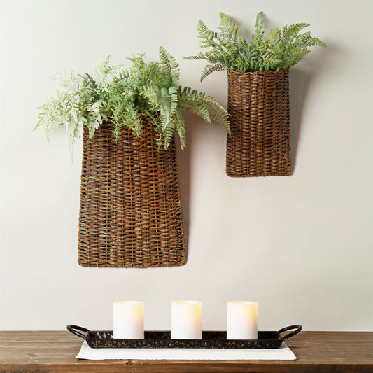 Handwoven Rattan Baskets (Set of 2)